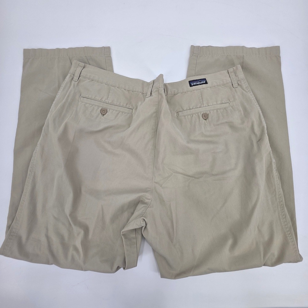VINTAGE PATAGONIA CHINO PANTS MENS SIZE 40 TAN ORGANIC COTTON KHAKI 31" INSEAM